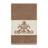 Linum Home Textiles Scarlet Embellished Hand Towel In Brown