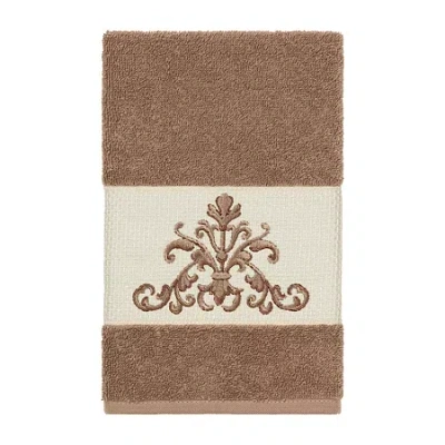 Linum Home Textiles Scarlet Embellished Hand Towel In Brown