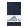 Linum Home Textiles Scarlet Embellished Scroll Bath Towel In Blue