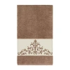 Linum Home Textiles Scarlet Embellished Scroll Bath Towel In Brown