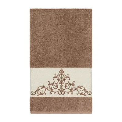 Linum Home Textiles Scarlet Embellished Scroll Bath Towel In Brown