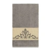 Linum Home Textiles Scarlet Embellished Scroll Bath Towel In Gray