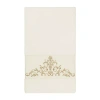 Linum Home Textiles Scarlet Embellished Scroll Bath Towel In Sand