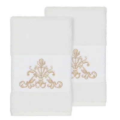 Linum Home Textiles Scarlet Turkish Cotton Towel In White