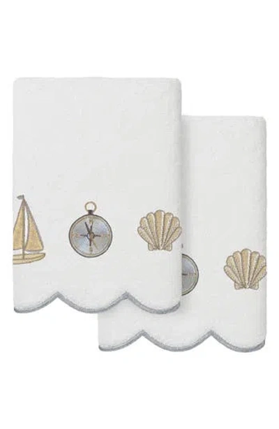 Linum Home Textiles Seajoy Scallop Set Of 2 Bath Towels In White