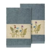 Linum Home Textiles Serenity 2-pc. Embellished Hand Towel In Blue