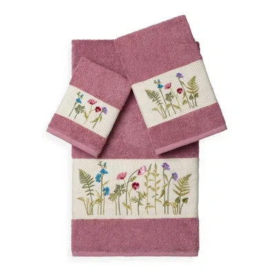 Linum Home Textiles Serenity 3 Piece Towel Set In Tea Rose