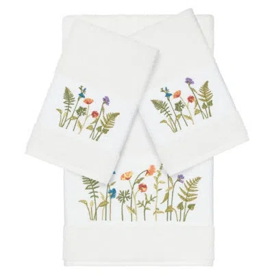 Linum Home Textiles Serenity 3 Piece Towel Set In White