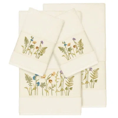 Linum Home Textiles Serenity 4 Piece Towel Set In Cream