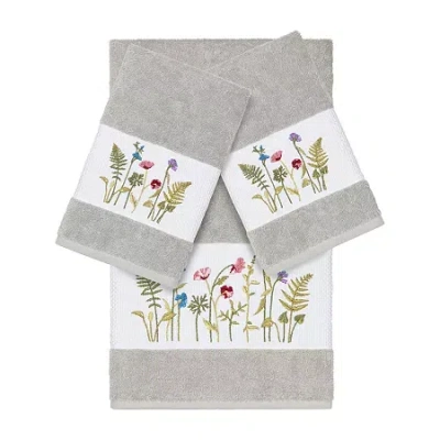 Linum Home Textiles Serenity Embellished 3-pc. Bath Towel Set In Brown