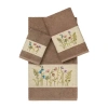 Linum Home Textiles Serenity Embellished 3-pc. Bath Towel Set In Brown