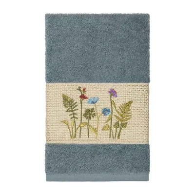 Linum Home Textiles Serenity Embellished Hand Towel In Blue