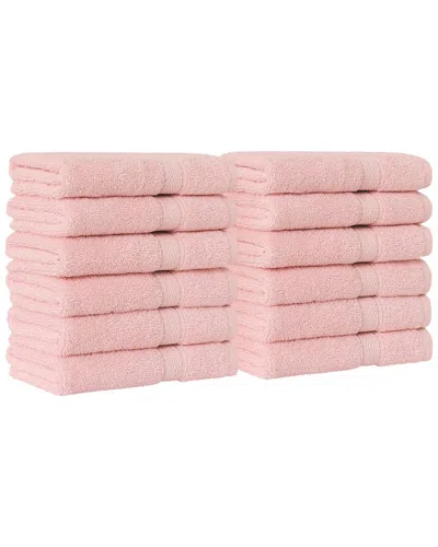 Linum Home Textiles Set Of 12 Turkish Cotton Sinemis Terry Washcloths