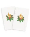 Linum Home Textiles Set Of 2 Christmas Candles Hand Towels