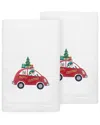 Shop Linum Home Textiles Set Of 2 Christmas Car Embroidered Luxury 100% Turkish  Cotton Hand Towels