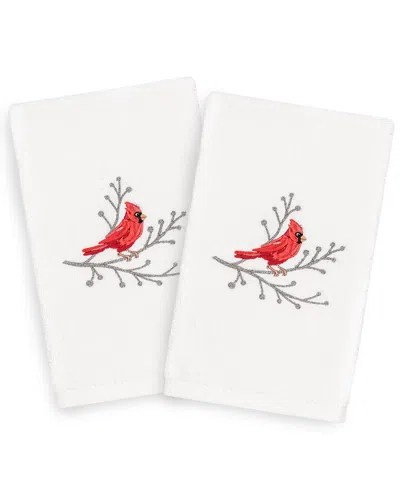 Linum Home Textiles Set Of 2 Christmas Cardinal Hand Towels
