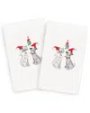 Linum Home Textiles Set Of 2 Christmas Cute Couple Hand Towels