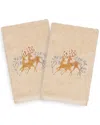 Linum Home Textiles Set Of 2 Christmas Deer Pair Hand Towels