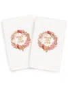 Linum Home Textiles Set Of 2 Christmas Peace Hand Towels