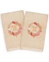 Linum Home Textiles Set Of 2 Christmas Peace Hand Towels