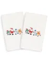 Linum Home Textiles Set Of 2 Christmas Skating Party Hand Towels