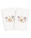 Linum Home Textiles Set Of 2 Christmas Snowfall Hand Towels