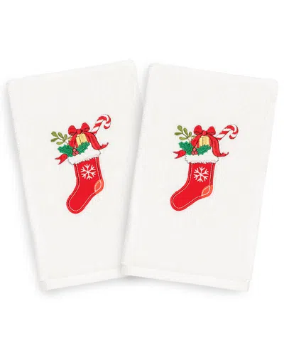 LINUM HOME TEXTILES LINUM HOME TEXTILES SET OF 2 CHRISTMAS STOCKING HAND TOWELS