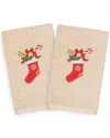 Linum Home Textiles Set Of 2 Christmas Stocking Hand Towels