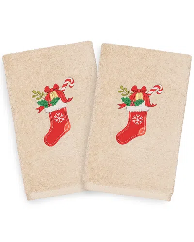 Linum Home Textiles Set Of 2 Christmas Stocking Hand Towels