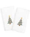 Linum Home Textiles Set Of 2 Christmas Tree Denzi Hand Towels