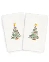 Linum Home Textiles Set Of 2 Christmas Tree Hand Towels