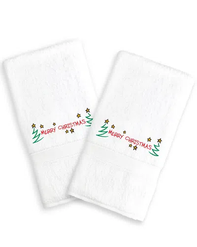 Linum Home Textiles Set Of 2 Embroidered Hand Towels