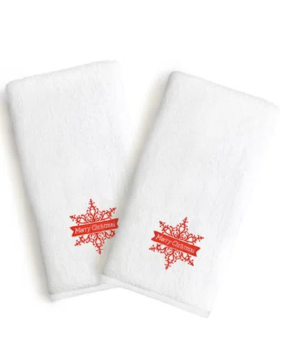 Linum Home Textiles Set Of 2 Embroidered Luxury Hand Towels