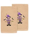 Linum Home Textiles Set Of 2 Hat-broom-legs Embroidered Luxury Turkish Cotton  Hand Towels