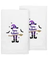 Linum Home Textiles Set Of 2 Hat-broom-legs Embroidered Luxury Turkish Cotton  Hand Towels