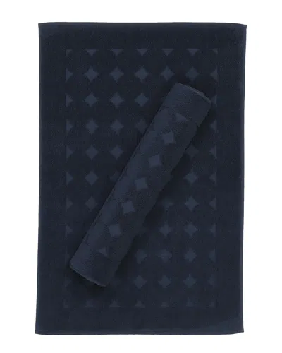 Linum Home Textiles Set Of 2 Sinemis Circle Design Bath Mats In Blue