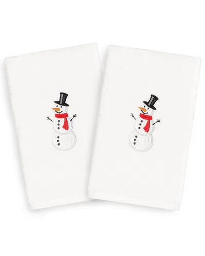 Linum Home Textiles Set Of 2 Snowman Hand Towels