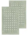 Linum Home Textiles Set Of 2 Turkish Cotton Sinemis Circle Design Bath Mats In Green
