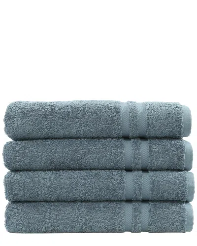 Linum Home Textiles Set Of 4 Denzi Hand Towels In Blue