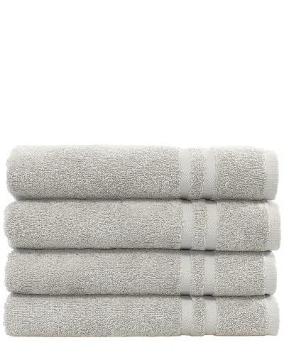 Linum Home Textiles Set Of 4 Denzi Hand Towels In Gray