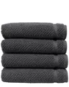 Linum Home Textiles Set Of 4 Herringbone Hand Towels