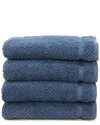 Linum Home Textiles Set Of 4 Herringbone Hand Towels
