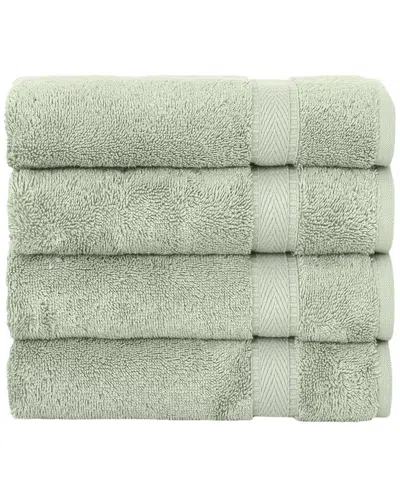 Linum Home Textiles Set Of 4 Turkish Cotton Sinemis Terry Hand Towels