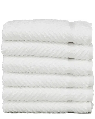 Linum Home Textiles Set Of 6 Herringbone Washcloths
