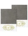 Linum Home Textiles Set Of Two 100% Turkish Cotton Monogram Embellished Bath  Towels
