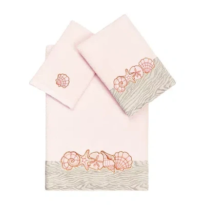 Linum Home Textiles Shell Row 3-pc. Bath Towel Set In Pink