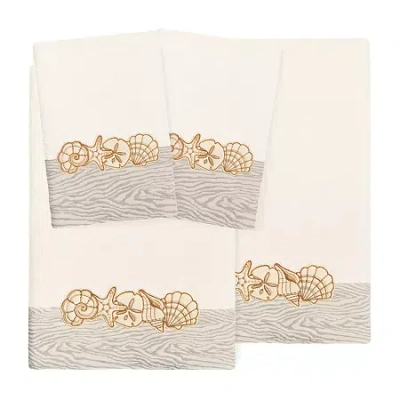 Linum Home Textiles Shell Row 4-pc. Bath Towel Set In White