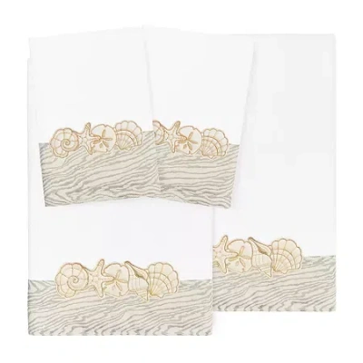 Linum Home Textiles Shell Row 4-pc. Bath Towel Set In White