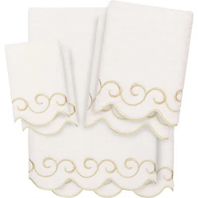 Linum Home Textiles Simplicity Scallop 6-piece Turkish Cotton Towel Set In Multi