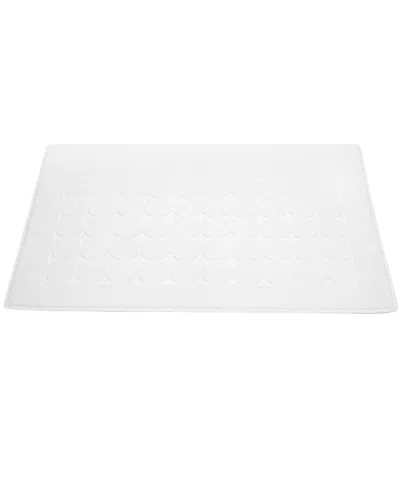 Linum Home Textiles Sinemis Circle Design Bath Mat In White